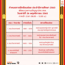 พิธีพระราชทานปริญญาบัตร ประจำปีการศึกษา 2563